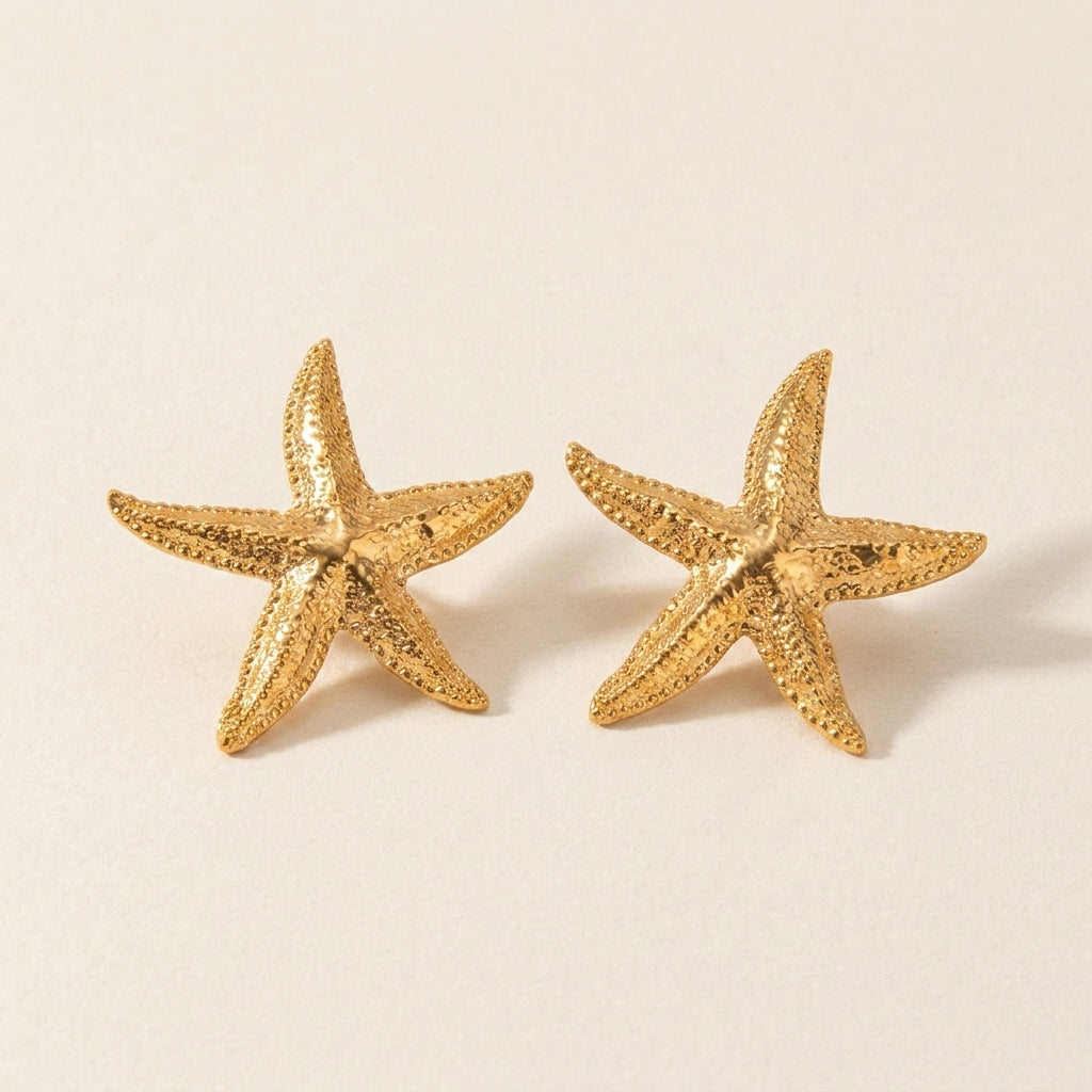 Starfish Gold Earrings