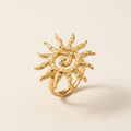 Radiant Sun Spiral Gold Ring