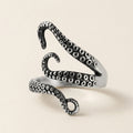 Silver Octopus Tentacle Wrap Ring