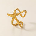 Gold Starfish Wrap Ring