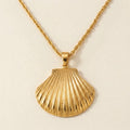 Aurora Tide Shell Pendant Necklace