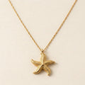 Gold Celestara Starfish Pendant Necklace