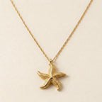 Gold Celestara Starfish Pendant Necklace