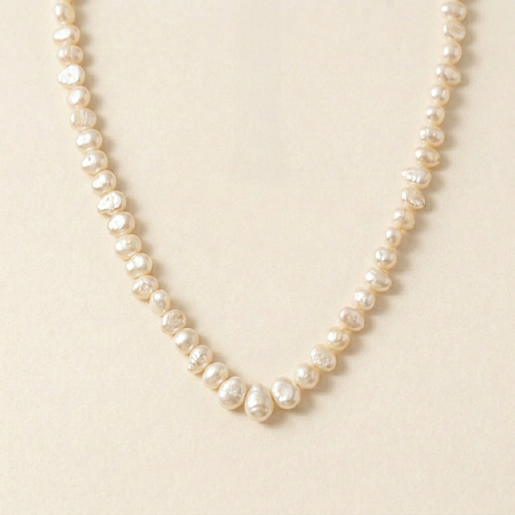 Pearl Beaded Choker Necklace