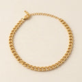 Gold Cuban Link Chain Anklet
