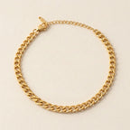 Gold Cuban Link Chain Anklet