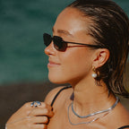 Lustre Drop Gold Huggie Earrings