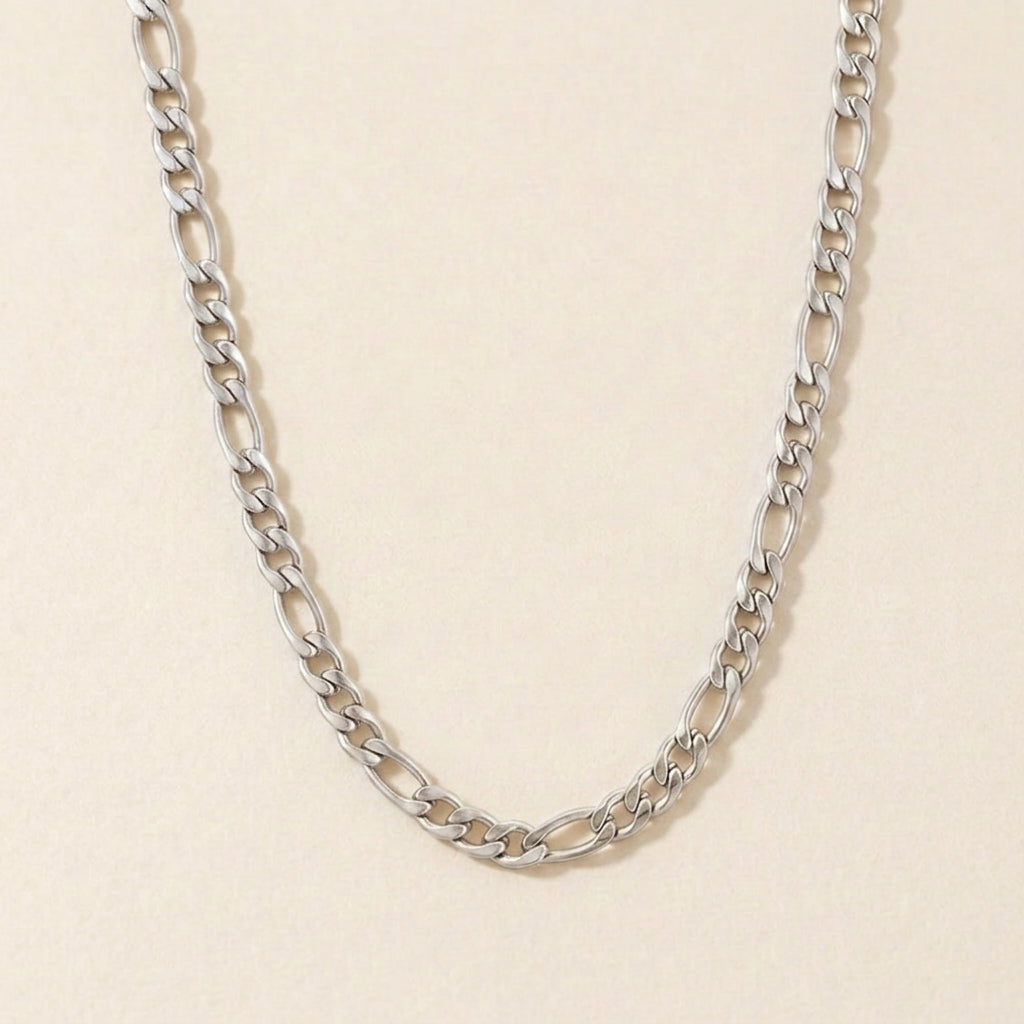 Silver Hour Figaro Chain