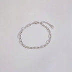 Linked Silver Paperclip Bracelet