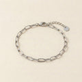 Linked Silver Paperclip Bracelet