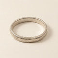 Ribbed Silver Stretch Bracelet