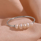 Silver Dainty Pearl Cluster Ring