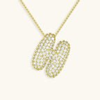 Hailey Bubble Initial Gold Necklace