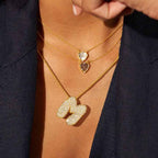 Hailey Bubble Initial Gold Necklace