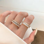 Crystal Eternity Band Silver Ring