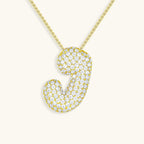 Hailey Bubble Initial Gold Necklace