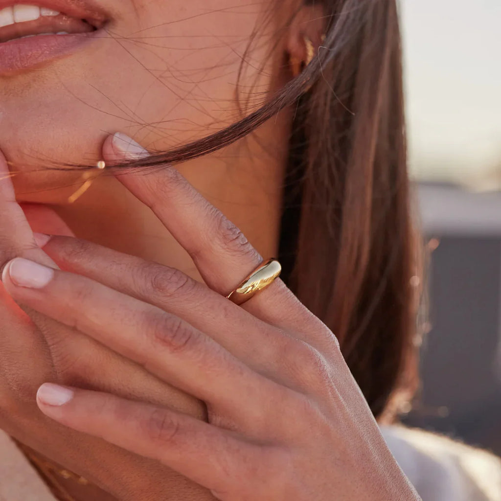 Gold Chunky Dome Statement Ring