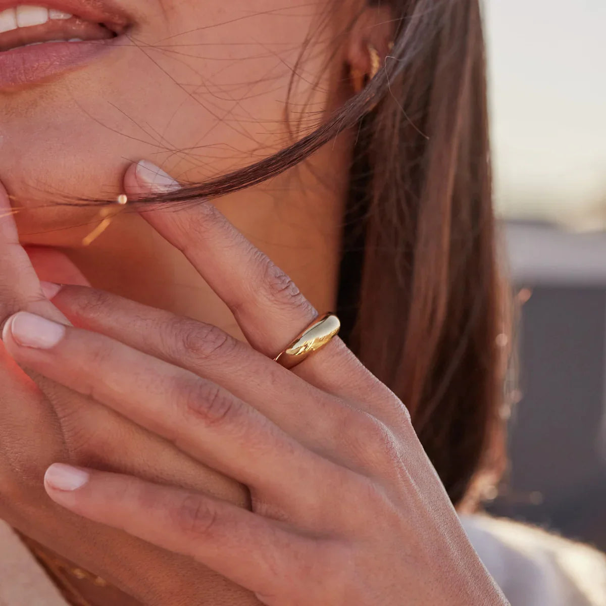 Gold Chunky Dome Statement Ring