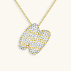 Hailey Bubble Initial Gold Necklace