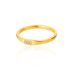 Gold Minimalist Bar Signet Ring