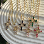 Virgin Mary Cross Pendants Necklace