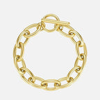 Gold Chunky Oval Link Chain Bracelet