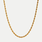 Gold Twisted Rope Chain Necklace