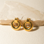 Gold Knot Drop Earrings