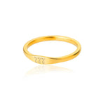 Gold Minimalist Bar Signet Ring