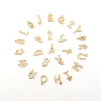Gold Crystal Initial Pendant Necklace