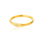 Gold Minimalist Bar Signet Ring
