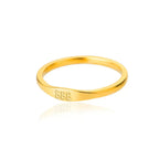 Gold Minimalist Bar Signet Ring
