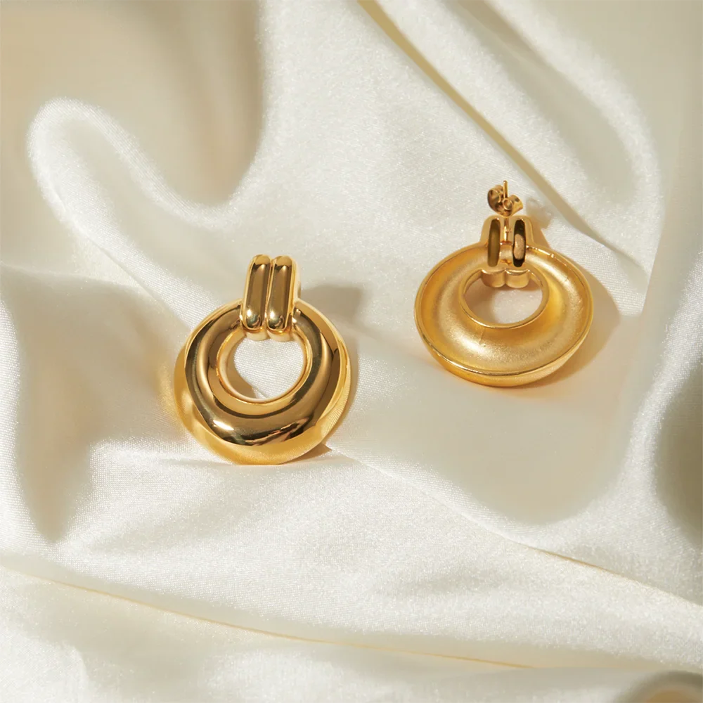 Gold Knot Drop Earrings