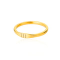 Gold Minimalist Bar Signet Ring
