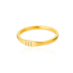 Gold Minimalist Bar Signet Ring