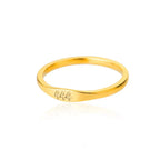 Gold Minimalist Bar Signet Ring