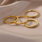 Gold Minimalist Bar Signet Ring