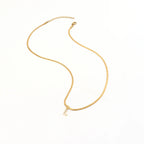 Gold Crystal Initial Pendant Necklace