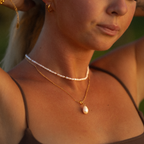 Pearl & Gold Beaded Layered Necklace