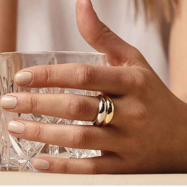 Gold Chunky Dome Statement Ring