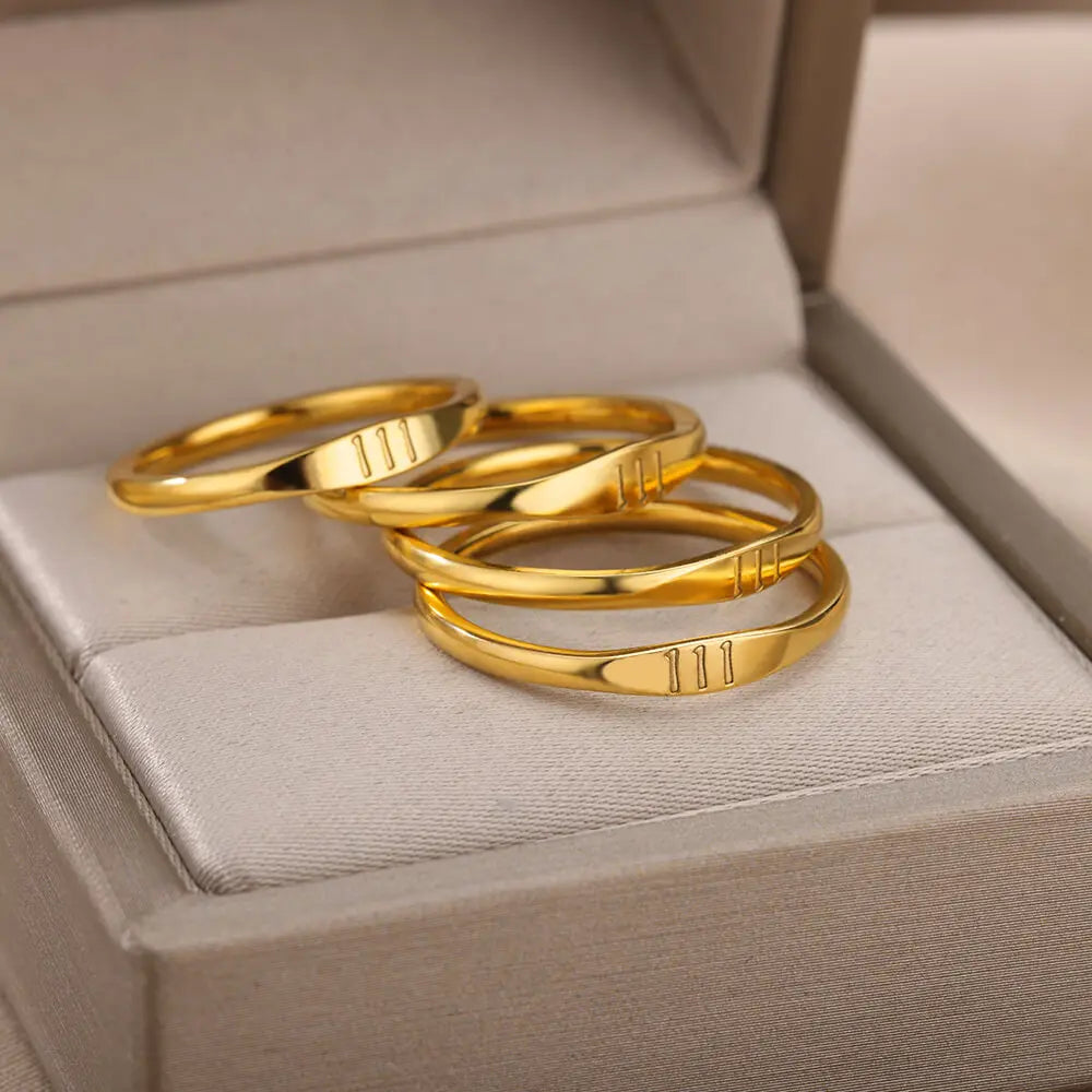 Gold Minimalist Bar Signet Ring