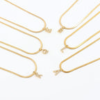 Gold Crystal Initial Pendant Necklace