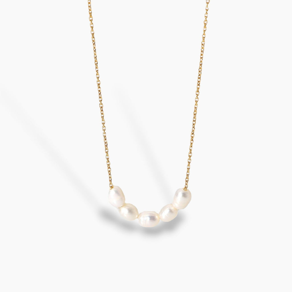 Kona Gold Chain Pearl Cluster Necklace