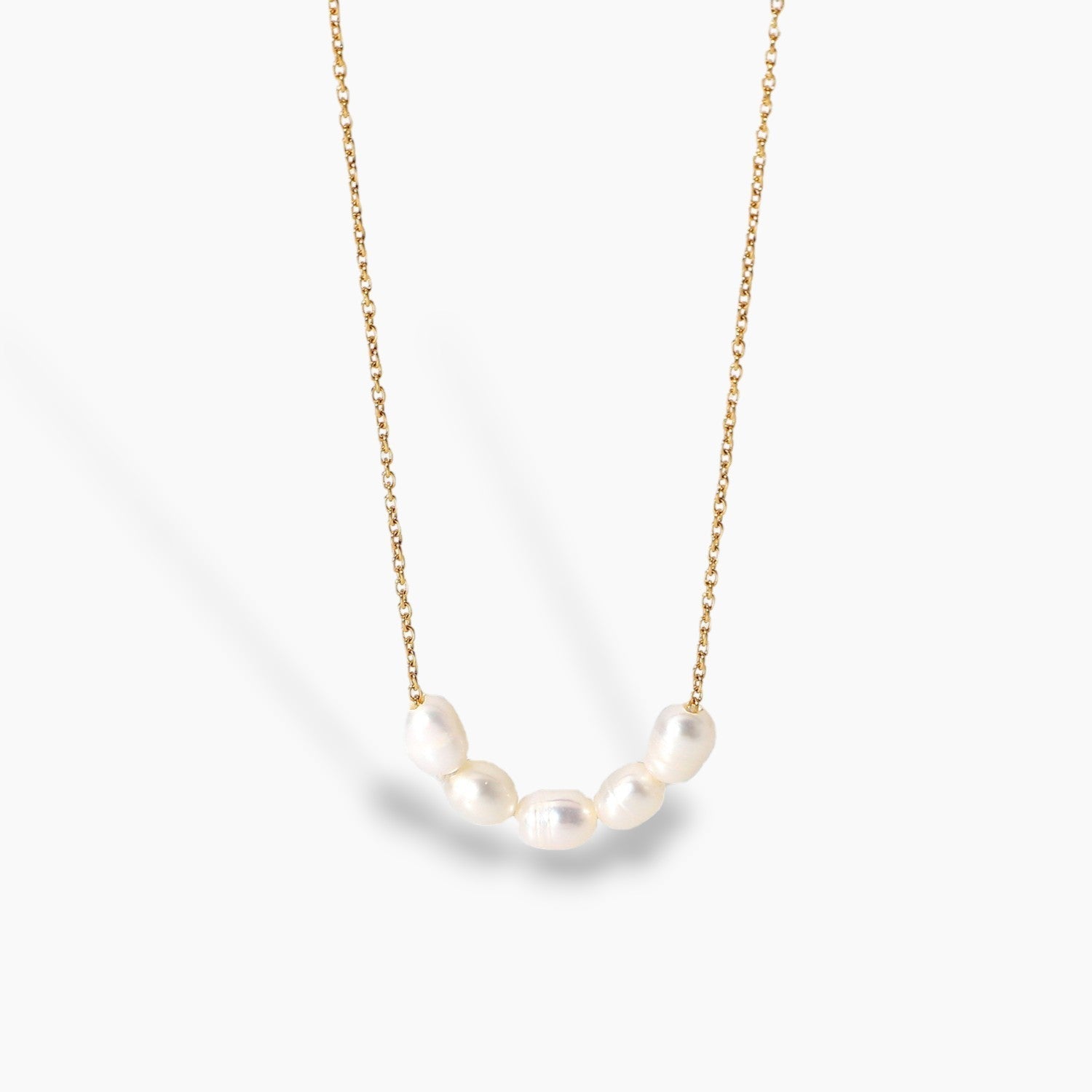 Kona Gold Chain Pearl Cluster Necklace