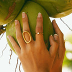 Gold Open Oval Ring