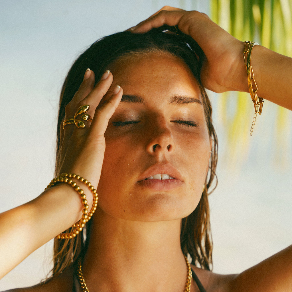 Gold Chunky Paperclip Bracelet