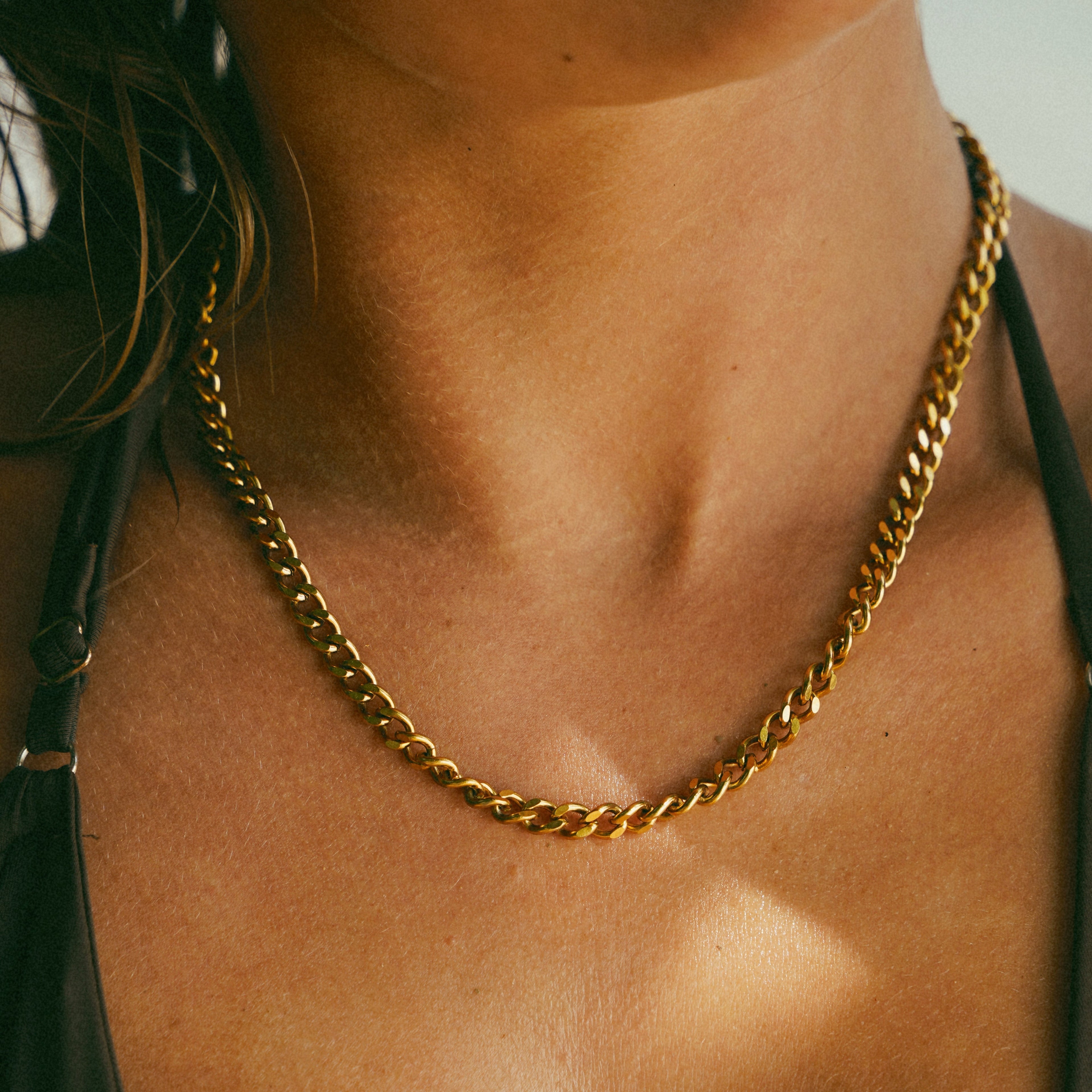 Gold Cuban Link Chain Necklace
