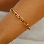 Gold Chunky Paperclip Bracelet