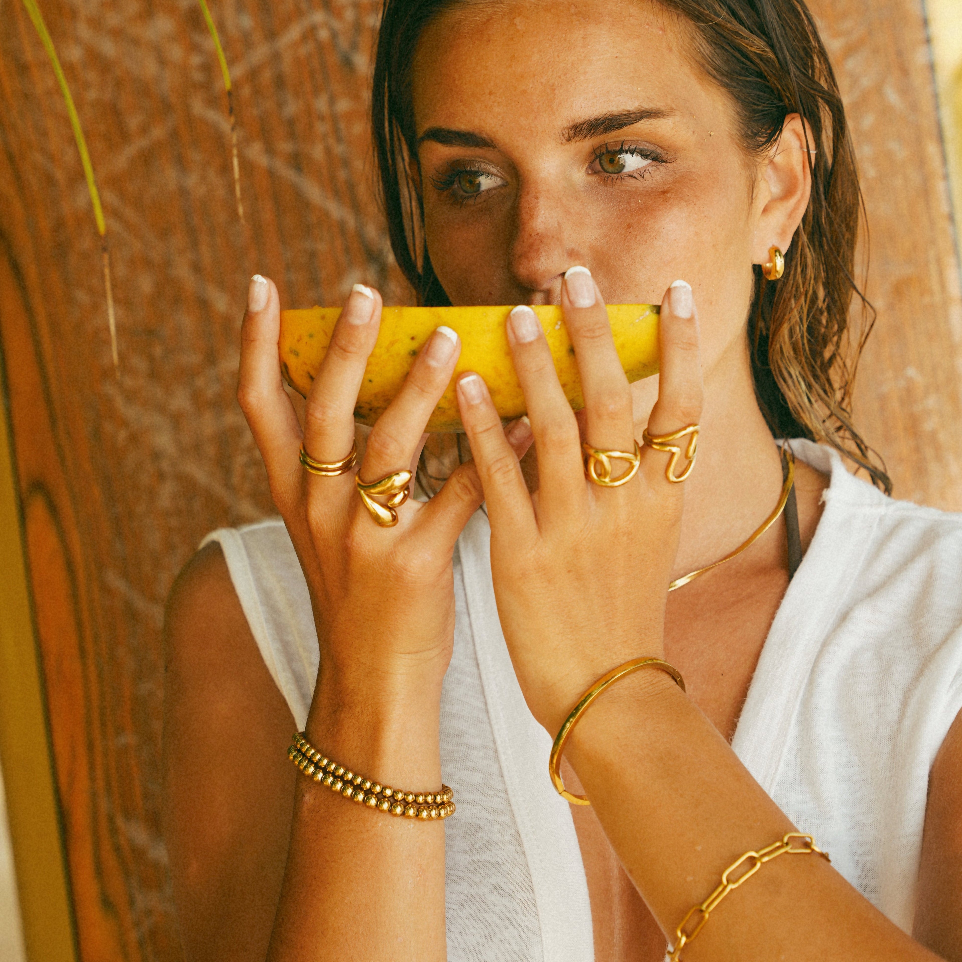 Gold Chunky Paperclip Bracelet
