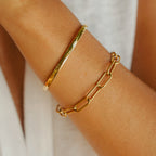 Gold Chunky Paperclip Bracelet